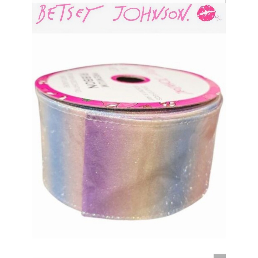 Betsey Johnson Ombre Glitter Multicolor Premium Ribbon